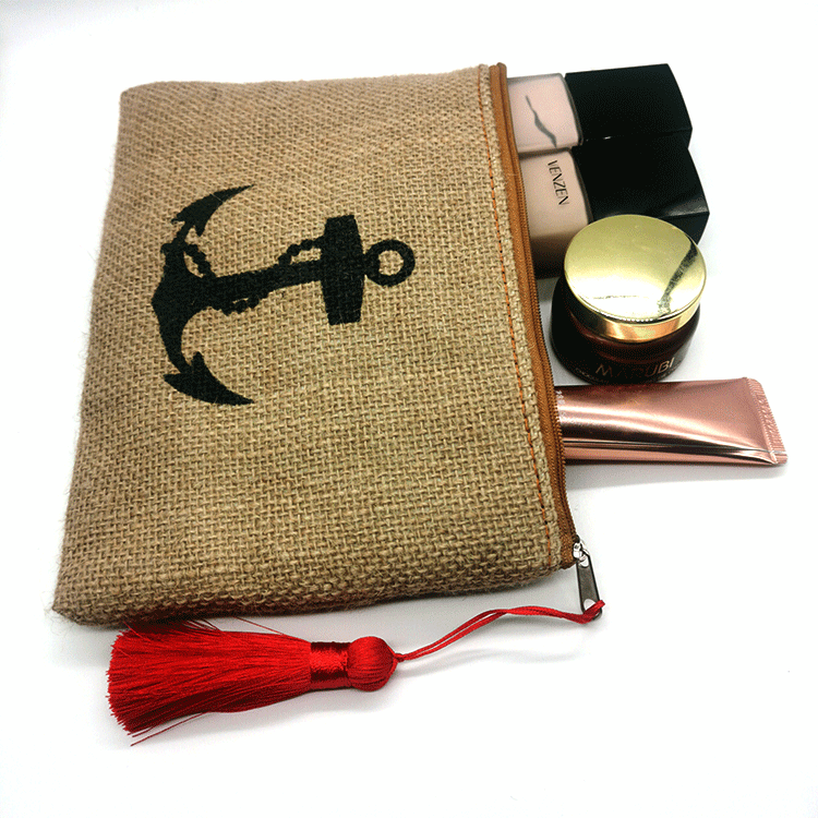 American-Style Retro Fabric Bag Portable Cosmetic Storage Bag Mobile Phone Bag Makeup Bag Hand-Painted Cotton and Linen Bag Wholesale Tote