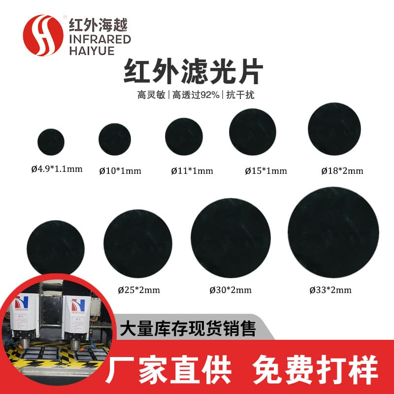 Cross-border camera infrared filter manufacturer, supply of acrylic lenses, camera infrared cut-off filters