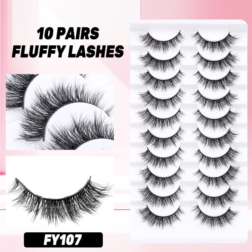 Ten pairs of eyelashes, European and American foreign trade best-selling eyelashes, thick upper eyelashes, three-dimensional eyelashes wholesale