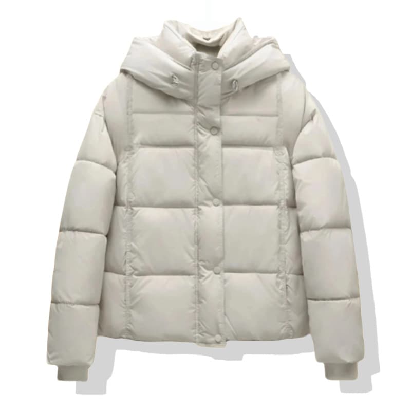 2025 New Arrival Autumn Winter Solid Color Puff Short Hooded Loose Bread Jacket Thick Warm Cotton Puffer Coat