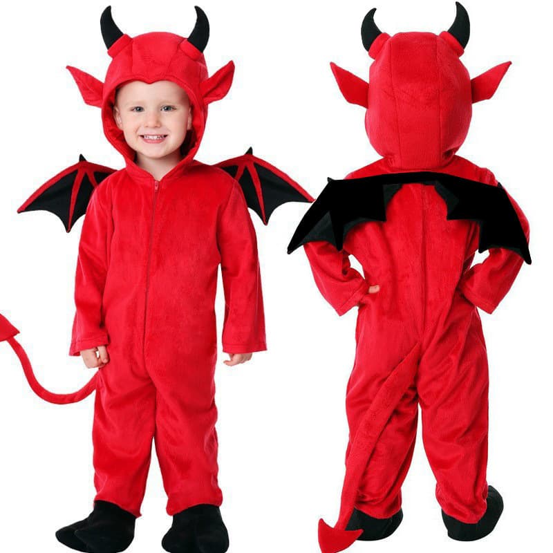 Halloween Kids Costume Cute Little Devil Bat Performance Outfit Boys and Girls Role-Play Vampire Costume