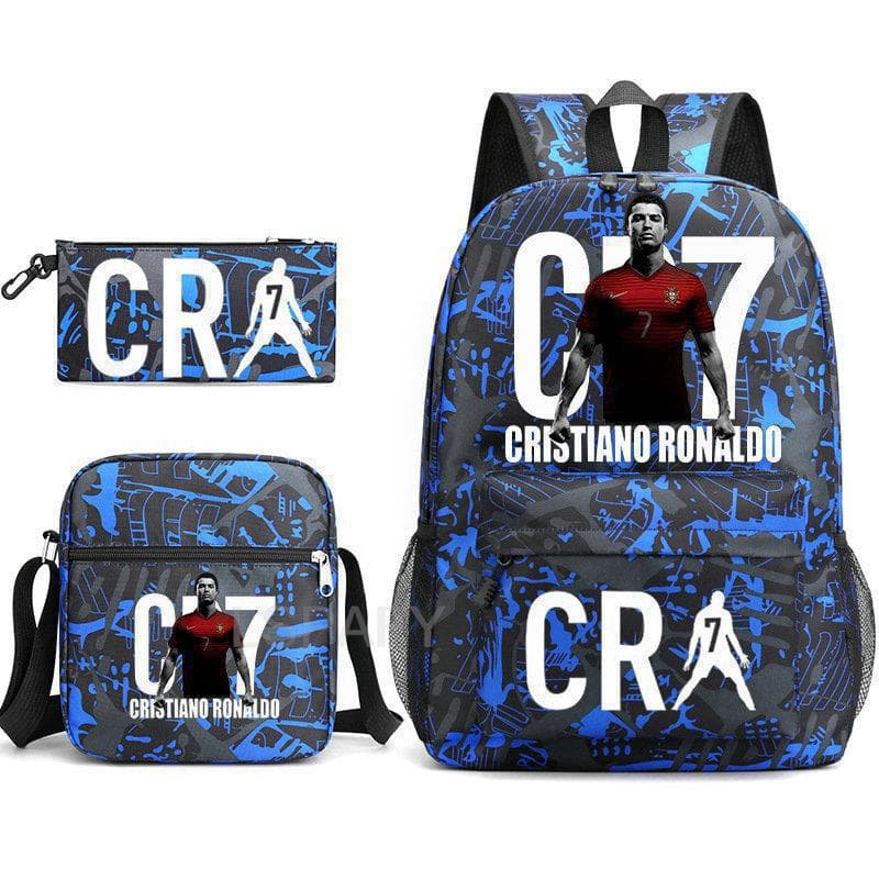 In Stock CR7 Backpack Hot Selling for School Season Messi Ronaldo Star Merchandise Oxford Cloth Unisex Outdoor Backpack