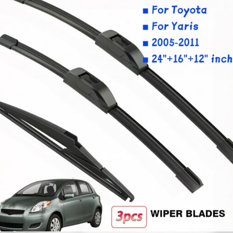 Compatible with Toyota Yaris 2005-2011 24+16+12 Wiper Blades