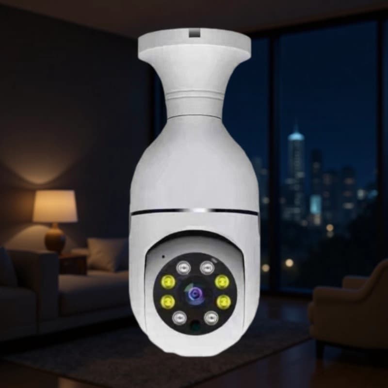 Monitor Home 2.4G WiFi Indoor Panoramic Night Vision Mobile Phone Remote Bulb Camera Wireless Monitor