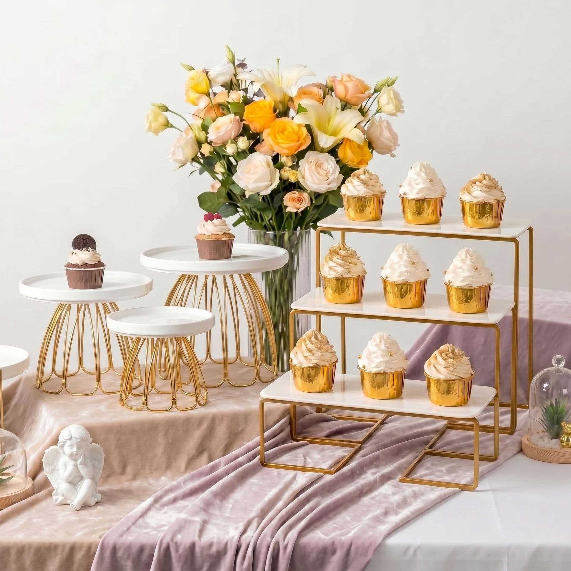 Dessert Table Display Stand Wedding Engagement Cake Stand Pastry Rack Birthday Party Decoration Ornament Premium