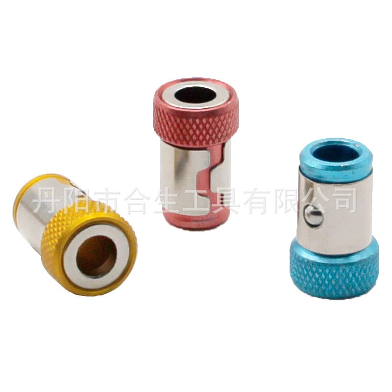 Universal 1/4" Bit Magnetic Ring Bit Magnetizer Colorful Metal Screwdriver Head Positioning Magnetizer Magnetic Ring Steel Sleeve