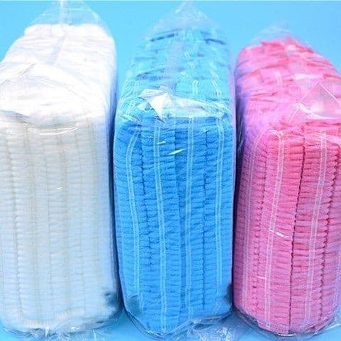 Disposable Cap, Kitchen Chef Dust-Proof Cap, Breathable Head Cover, Non-Woven Net Cap, Food Strip Cap, 100 Pieces per Pack