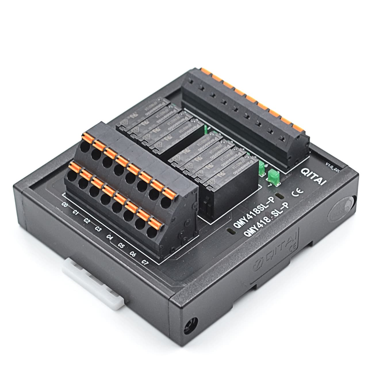 8-bit relay terminal block module QMY418SL-P small NPN and PNP compatible electromagnetic relay module