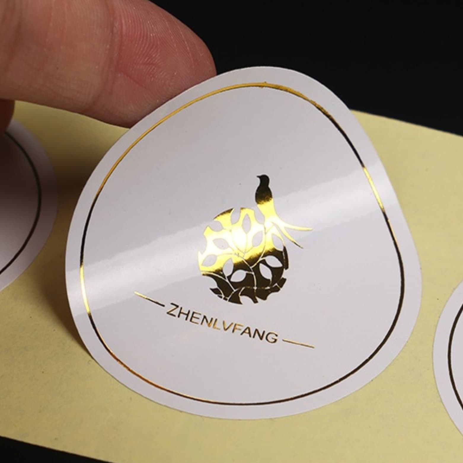 Self-adhesive sticker hot stamping label plastic PVC transparent self-adhesive frosted sticker table sticker design printing