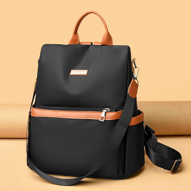 Solid Color Stylish Commuter Women's Large Capacity Backpack, Shoulder Crossbody, Outdoor Leisure Travel Bag, College School Bag