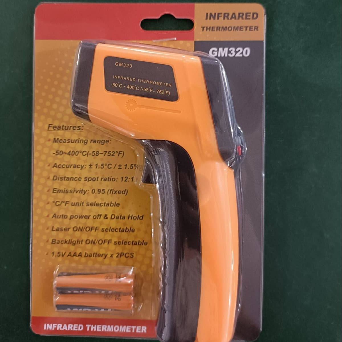 Industrial Temperature Gun Thermometer GM320 Infrared Thermometer Kitchen Baking Temperature Gun Non-contact Unit