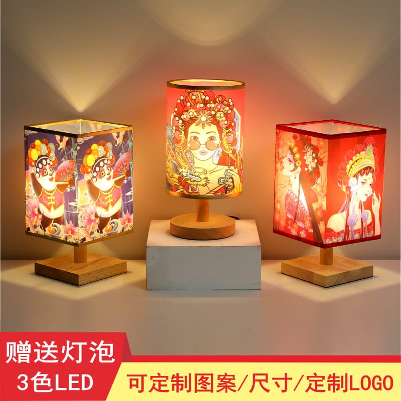 New Chinese Style Small Table Lamp Vintage Bedside Lamp Decorative Classical Lamp Chinese Style Night Light National Trend Bedside Lamp