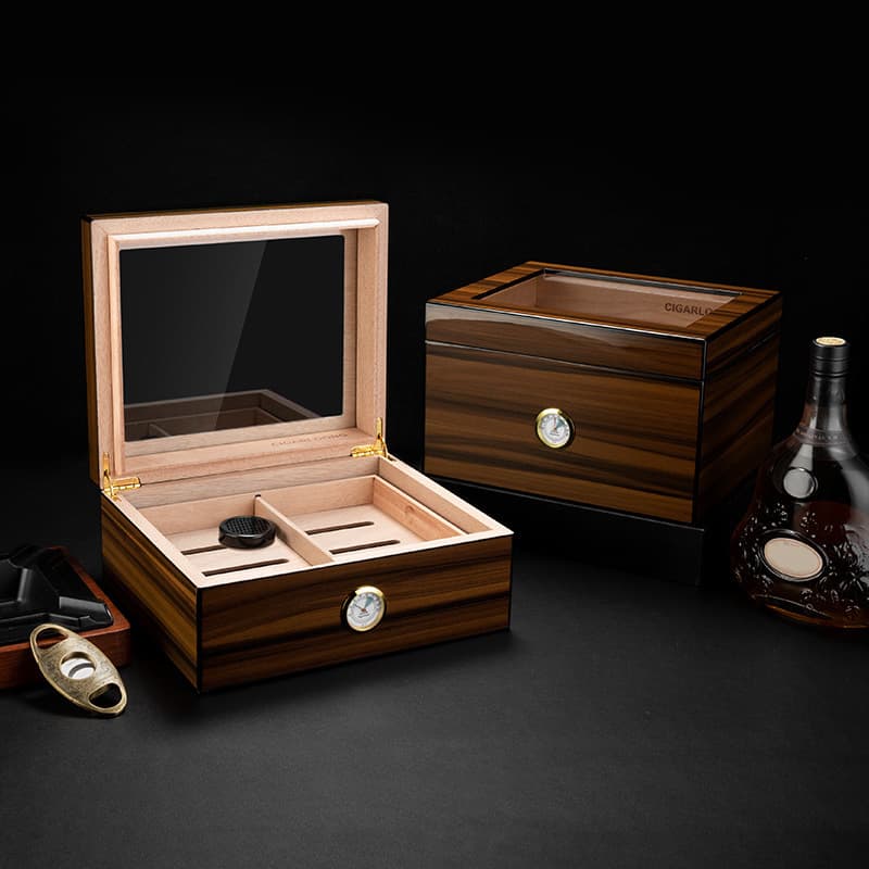 CIGARLOONG cedar wood cigar humidor piano paint large capacity multi-specification transparent