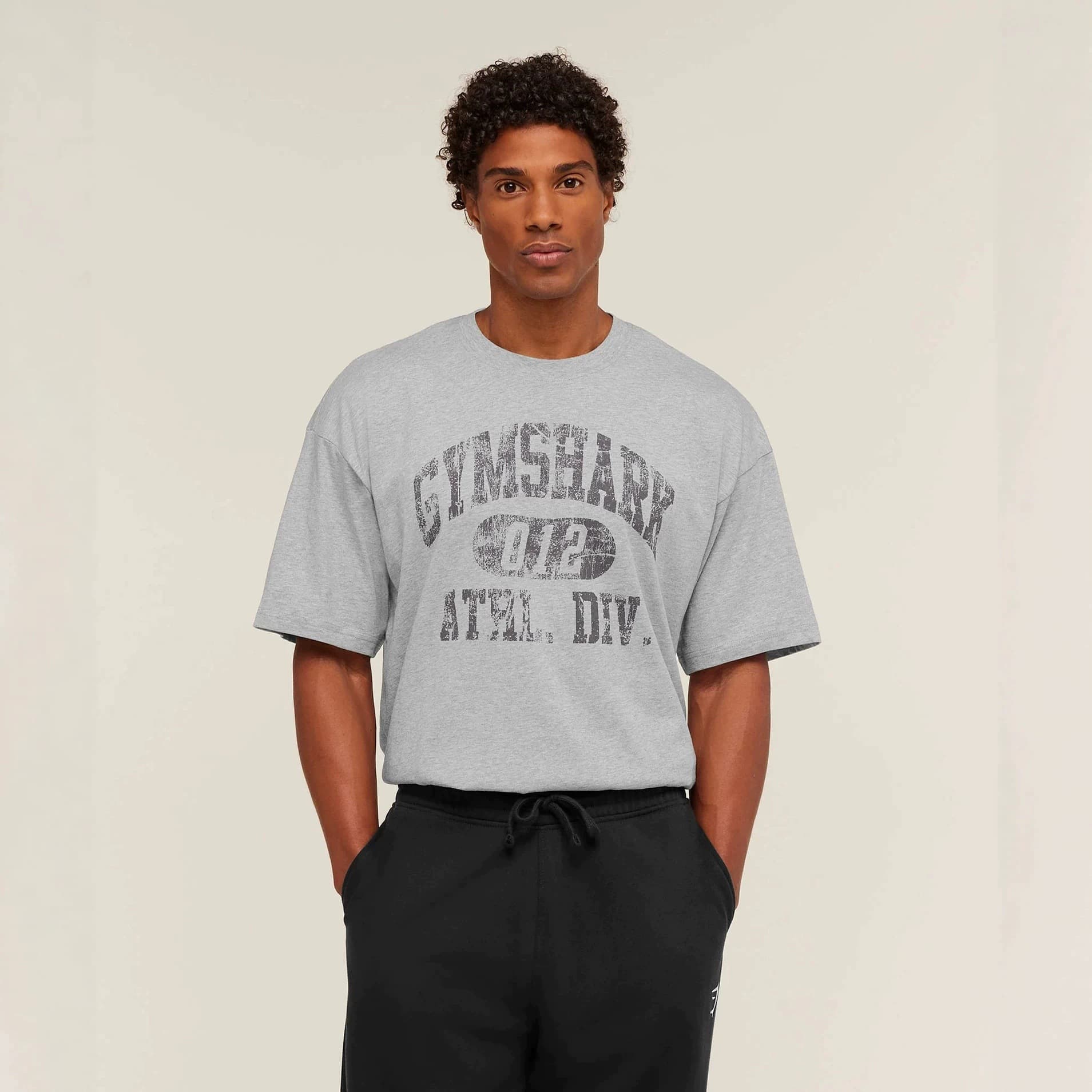 GYMSHARK Muscle Shark Fitness Wear, American Style Fashion Fitness Sports Plus Size Printed Short Sleeve T-Shirt for Men