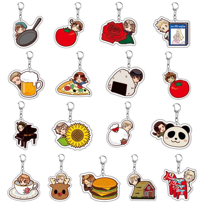 [Laminated] Hetalia Vargas Ludwig Acrylic Keychain Cross-border In Stock Dropshipping
