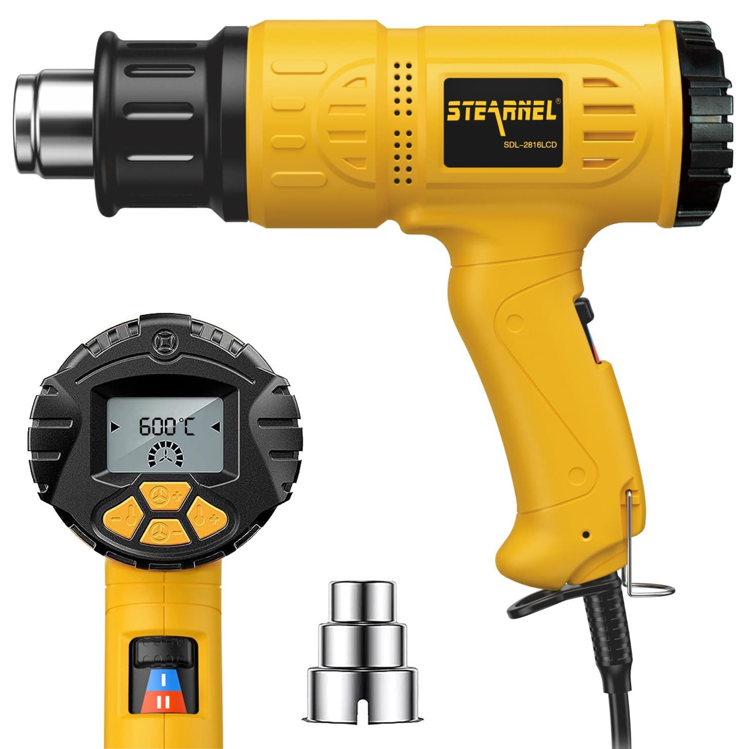 Factory Supply 2000W Digital Display Heat Gun for Car Wrap Film Shrink Tube Paint Removal