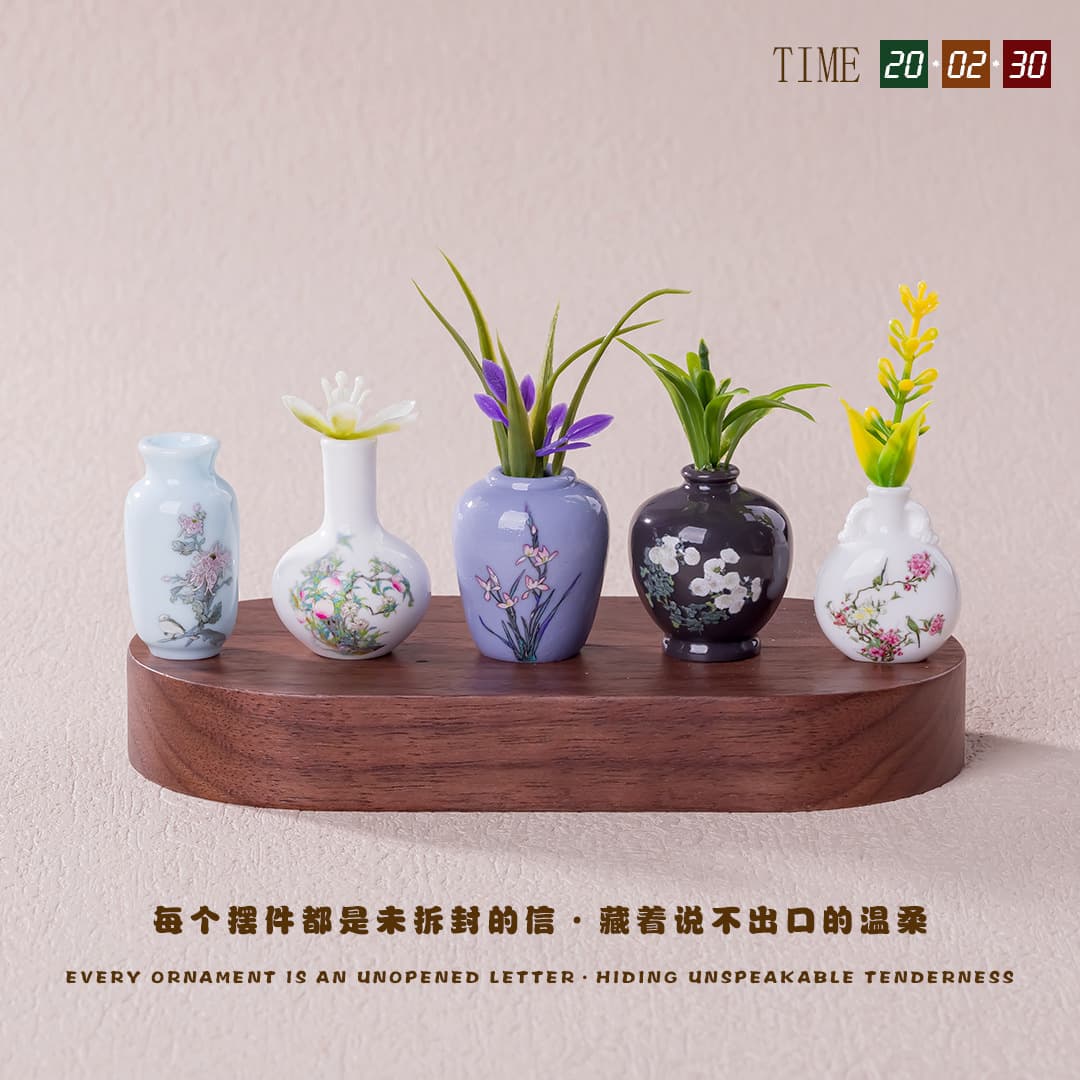 Creative New Miniature Landscape Simulated Vase Ceramic Bottle DIY Decoration Home Living Room Small Desktop Ornament