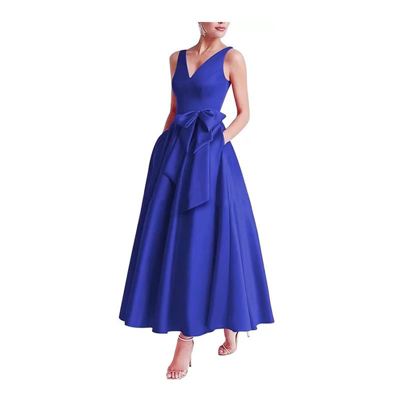 Summer New Satin Dress Aliexpress Long Ball Gown 2026 V-Neck Sleeveless Long Dress Elegant Gown