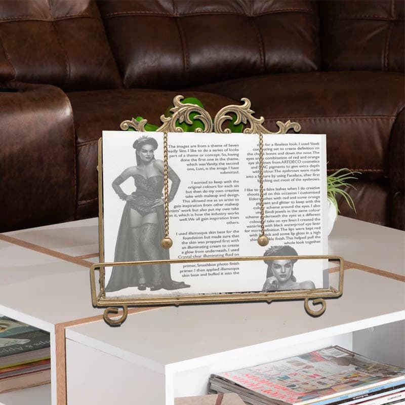 European-style wrought iron kitchen and restaurant order rack, reading bookshelf, vertical retro storage, advertising display, calligraphy practice sheet music stand