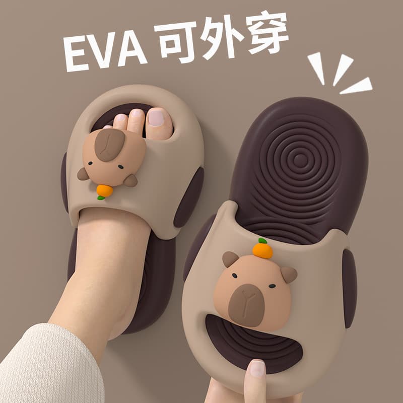 2025 New Baby Capybara Children's Sandals Boys Girls Summer Home Non-Slip Bathroom Slippers Outdoor