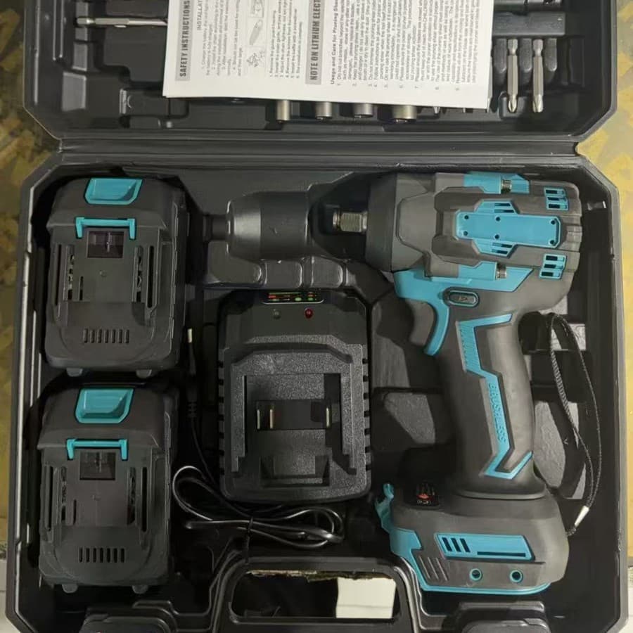 Cross-border Trade Lithium Battery Electric Wrench Impact Multi-function High Torque Electric Wrench