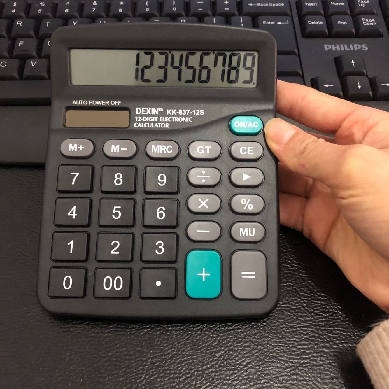 Office Supplies 837 Solar Calculator Dual Power 12-Digit Large Display Accounting Calculator Cross-Border Special