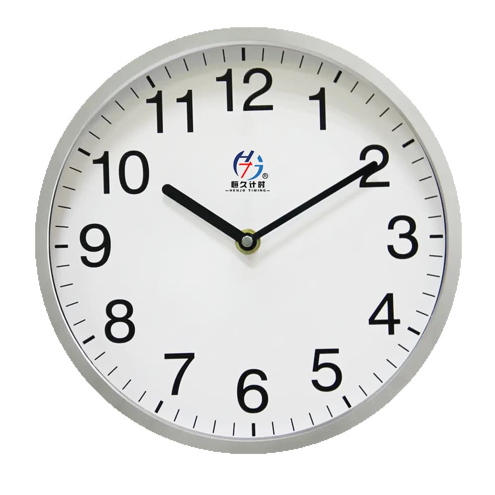 Synchronous clock system, slave clocks (φ40cm, φ60cm), pointer clocks, time synchronization satellites for schools, factories, hospitals.