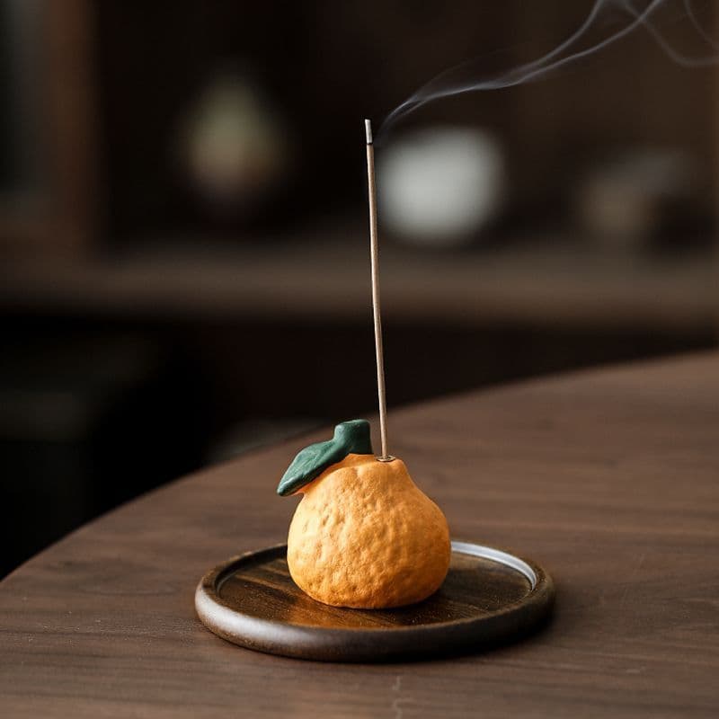 Creative Ugly Orange Incense Burner, Home Indoor Incense Holder, Zen Tea Room Incense Stand, Tea Table Decoration, Aromatherapy Burner