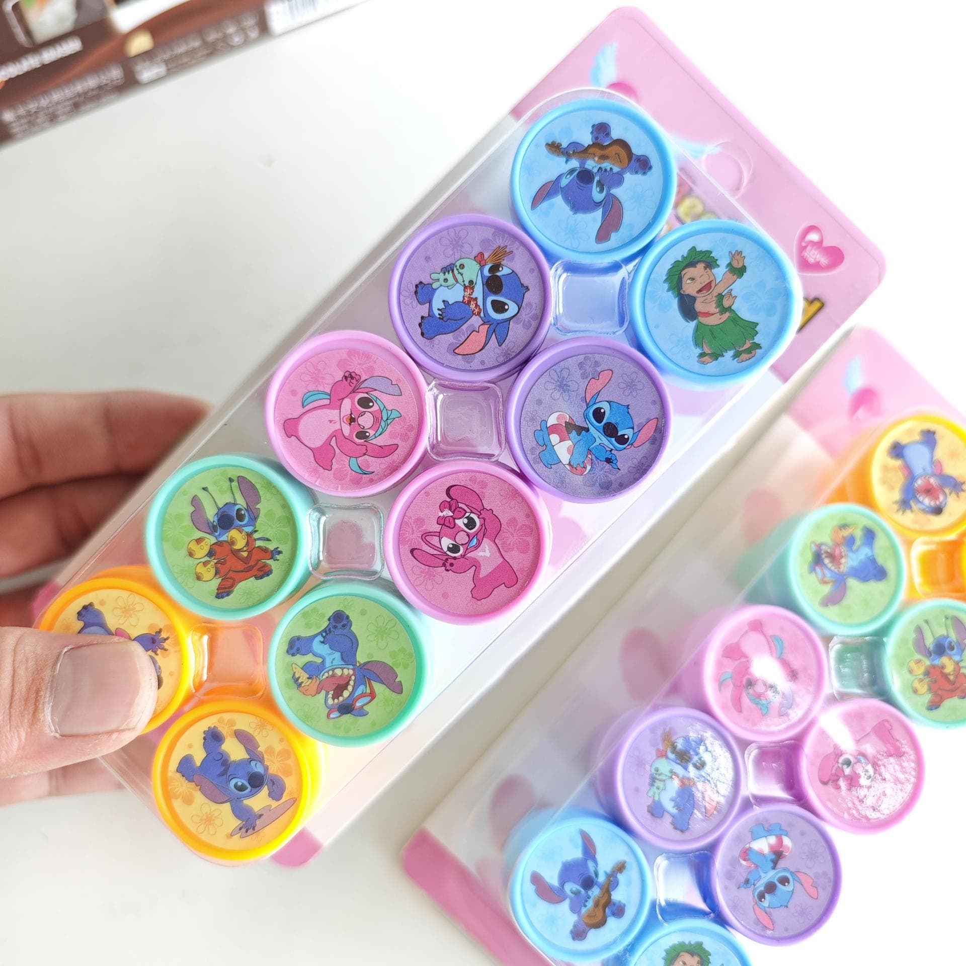 New Stitch 10-Pack Cartoon Stamp, Kindergarten Teacher Reward Toy Gift, Colorful Animal