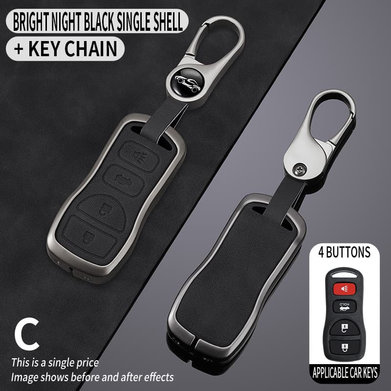 Genuine Leather Key Case Cover for Nissan Classic Sylphy NV200 New Livina D50 Venucia R30 R50X