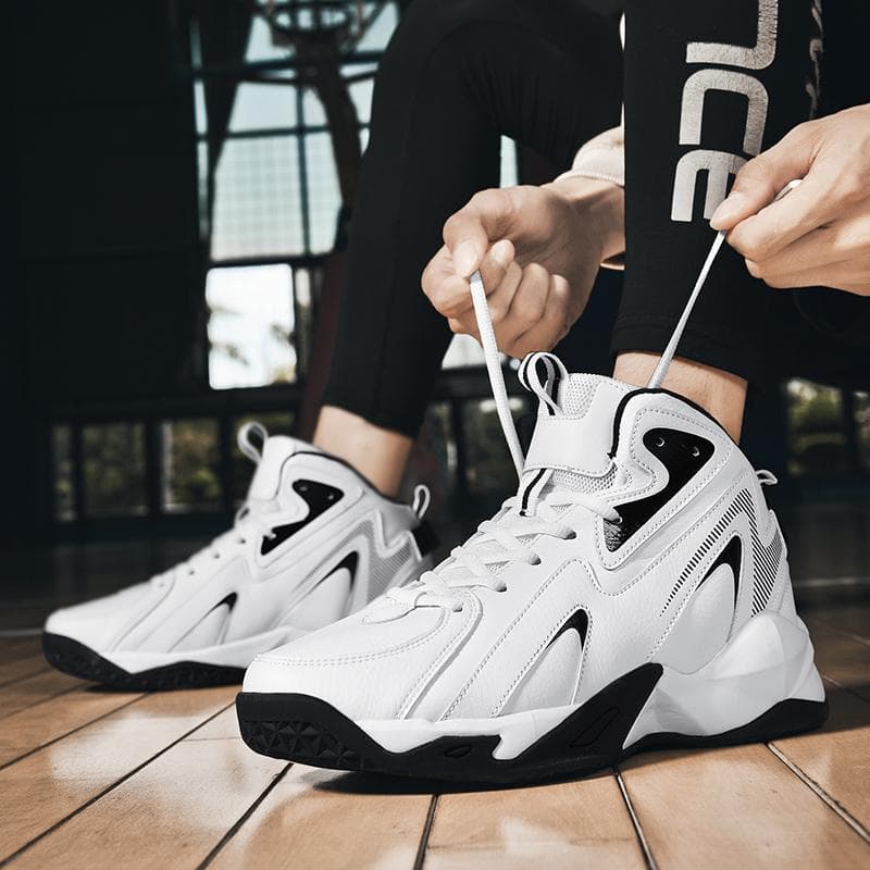 Casual high-top thick-soled dad shoes for all seasons, breathable basketball shoes for teenagers, outdoor fashionable sports running shoes