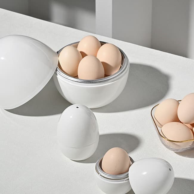 Factory Microwave Egg Steamer Boiled Egg Maker Hen-Shaped 4-Egg Capacity Mini Household Cross-Border Export