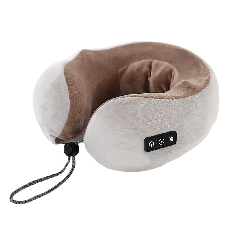 U-shaped Pillow Strong Cross-border Gift Amazon A+ Material Bidirectional Motor Heating Massage Kneading U-shaped Massage Pillow