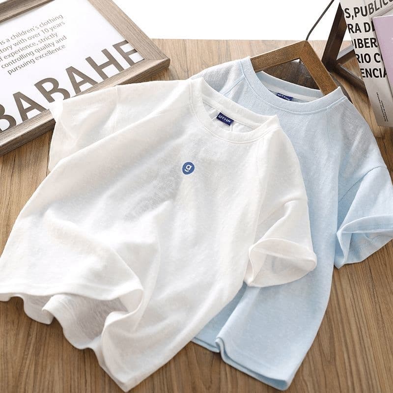 Boys' short-sleeved shirts new year's clothes children's thin children's clothes children's clothing cool T-shirt tops