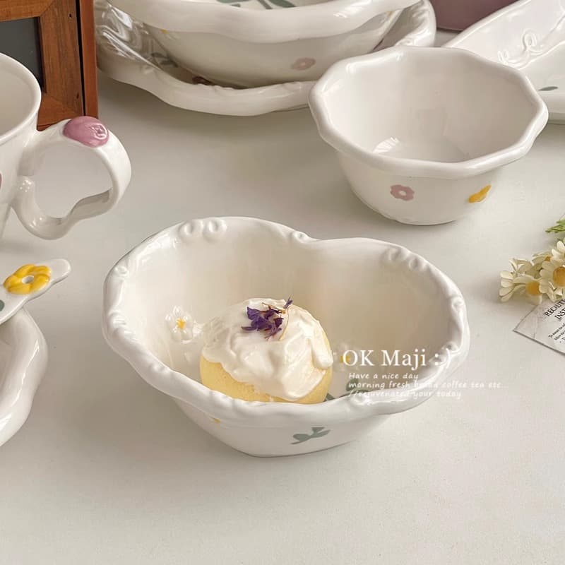 Cute Rice Bowl for Home Use 2025 New High-Value Bowl Personal Noodle Bowl Ceramic Bowl Underglaze Color Instant Noodle Bowl