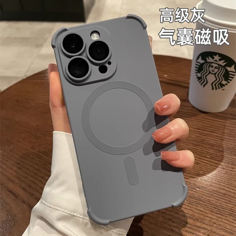Compatible with iPhone 17 PRO Case Airbag Drop Protection Liquid Magnetic Silicone TPU Apple 16 Drop Protection Cover