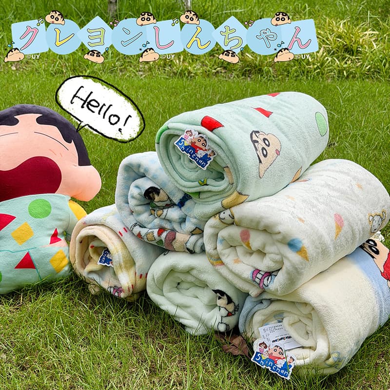 Crayon Shin-chan Blanket Shawl Leg Cover Sofa Four Seasons Cover Blanket Thickened Farais Office Lunch Blanket