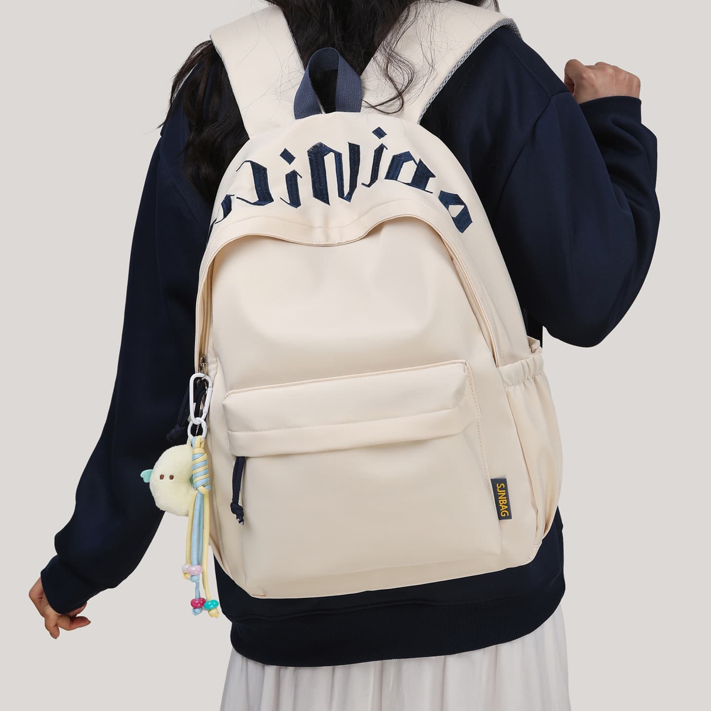 Literary College Style Letter Print Large Capacity Backpack for Primary School Students Grades 1-6 2026 New Model