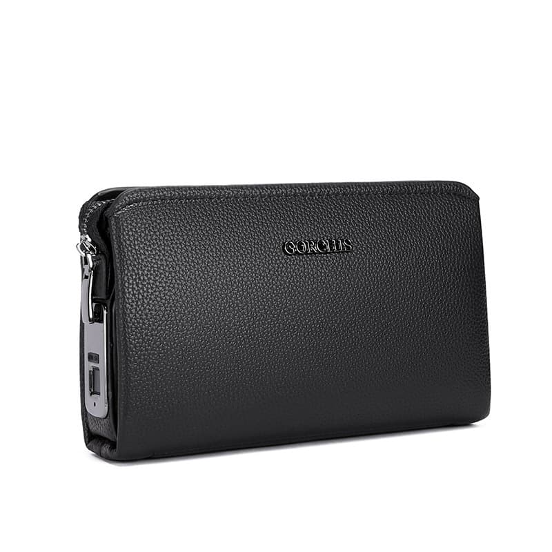Export Anti-theft Fingerprint Lock Handbag Business Top Handle Premium Multi-card Long Wallet