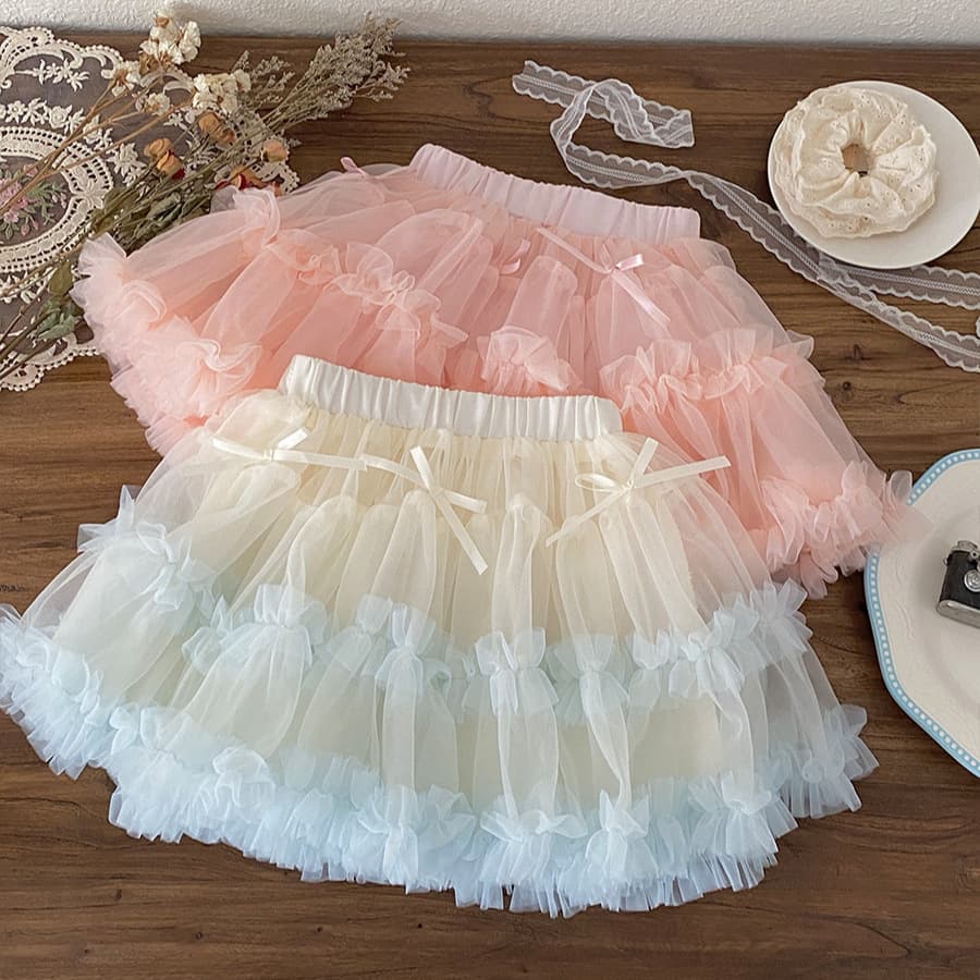 Girls' Tutu Skirt Summer 2026 New Fashionable Children's Tulle Puffy Skirt Little Girl Short Skirt