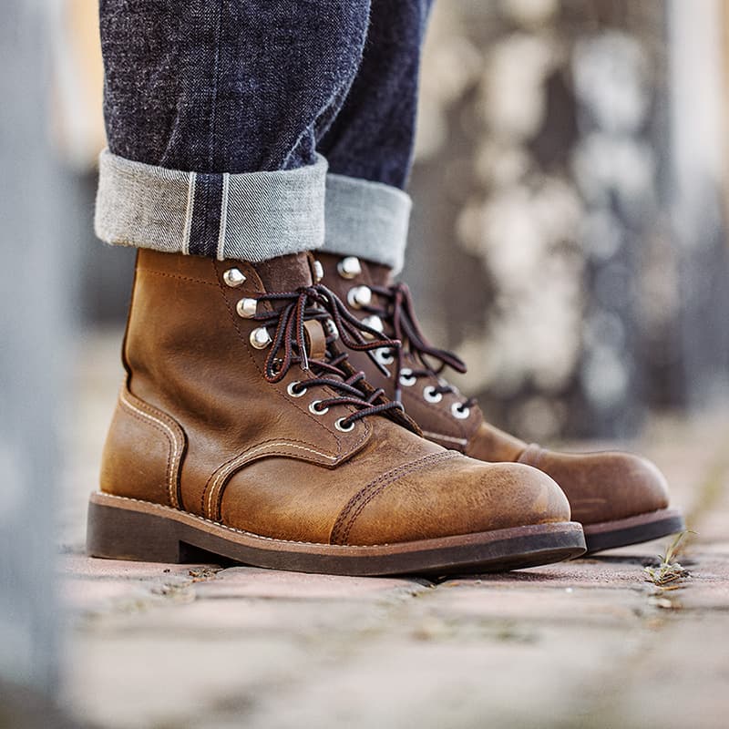 Madden 8111 Men's Work Boots, Genuine Leather, American Retro Paratrooper Boots, Vintage Motorcycle Boots, Martin Boots