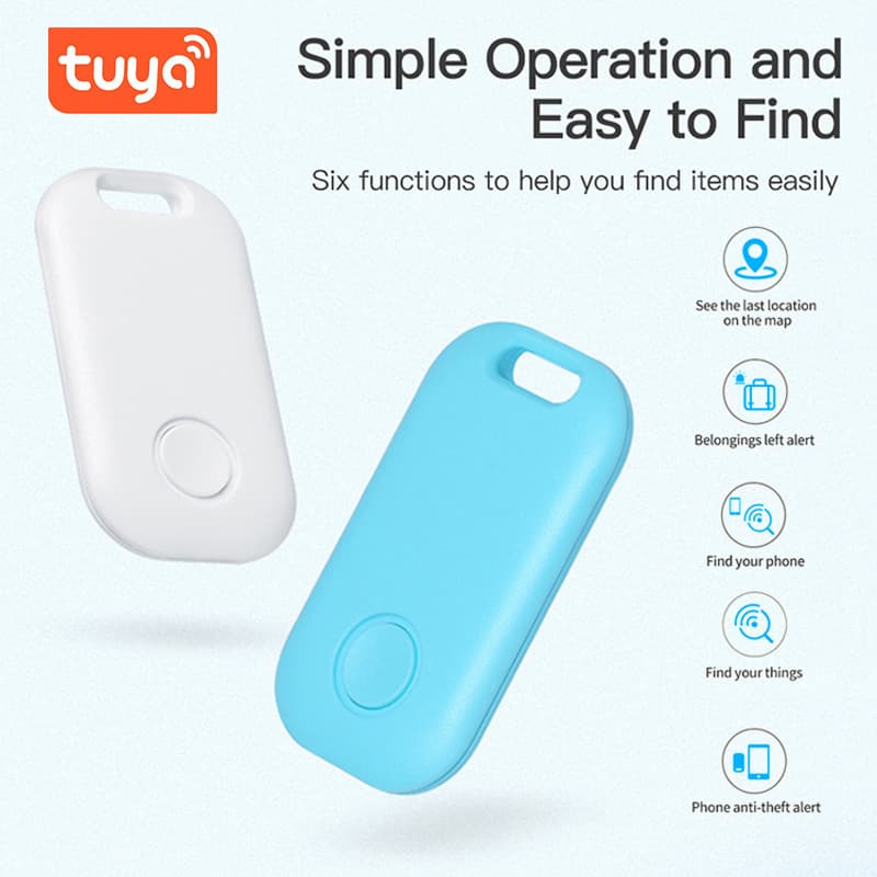 tuya Bluetooth anti-lost device smart keychain finding locator mobile phone finding object two-way alarm