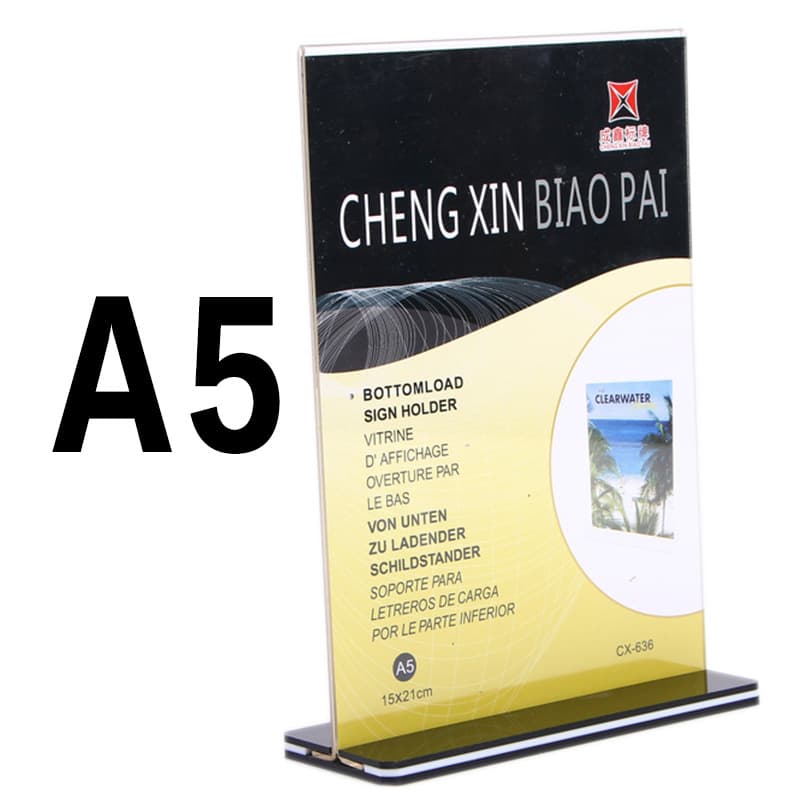 Wholesale A5 Table Plates, Acrylic Cards, A6/A4 Double-Sided Menu Holders, Transparent Display Signs