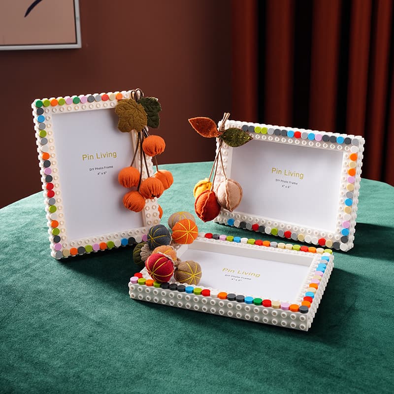 Pinyi diy building block photo frame table creative handmade ornaments early education activities gifts photo wall graduation gifts