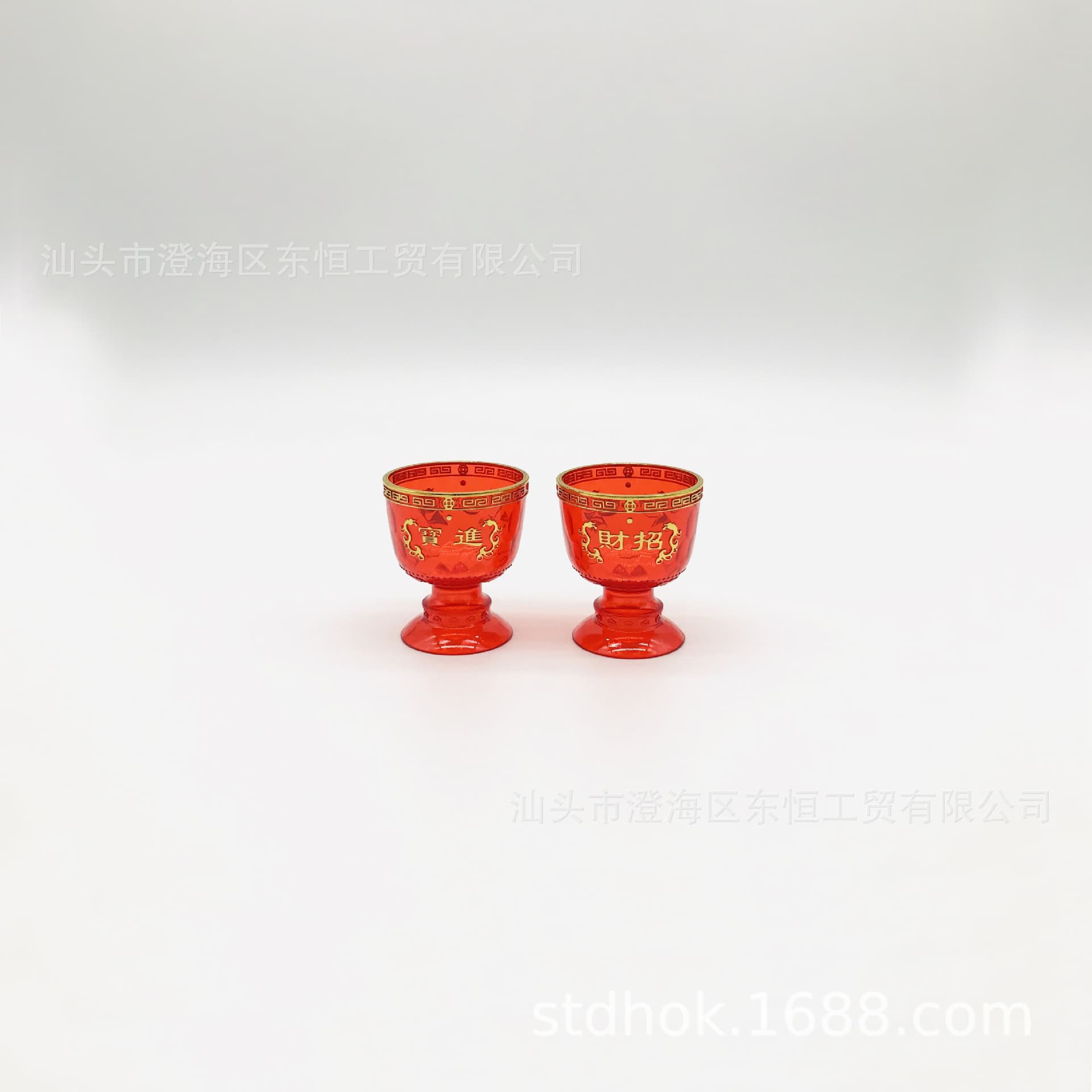 Double Dragon Crystal Goblet for Buddha Offering, Holy Water Cup, Direct Wholesale from Manufacturer Dongheng DH-2015