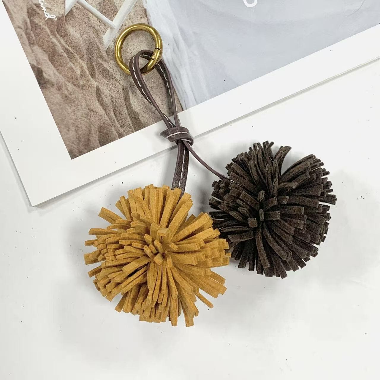Cross-Border Bestseller SP-191 Miu-Style Tassel Flower Handmade Hydrangea Ball Bag Charm Ins-Style Hanging Rope Decoration