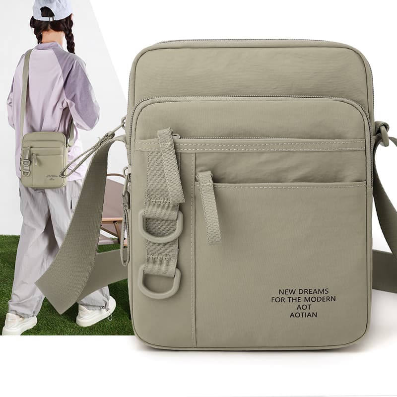 Aotian Men's Bag 2026 Spring New Trend Cross-Border Style Fashion Multi-Compartment Women's Bag Commute Travel Shoulder Crossbody Bag