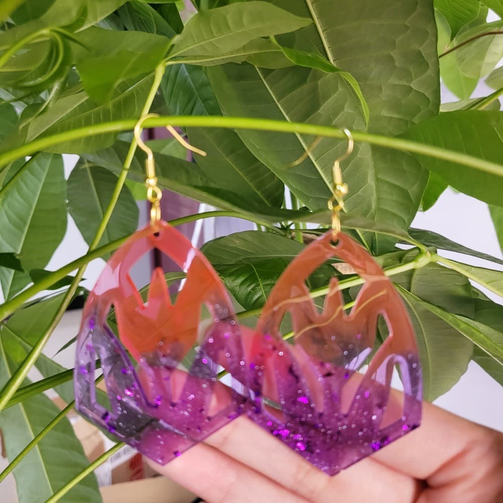 Z0067 Flower Earring Set Mold Crystal Resin Silicone Mold DIY Decoration Silicone Mold