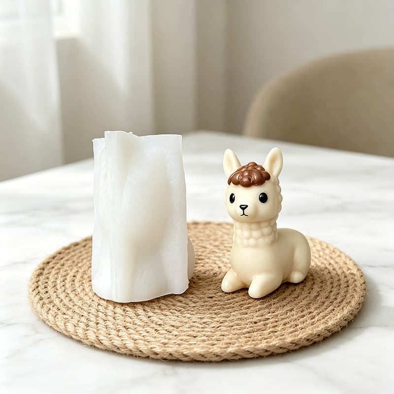 Lying little sheep scented candle silicone mold diy little sheep resin gypsum baking cake mold