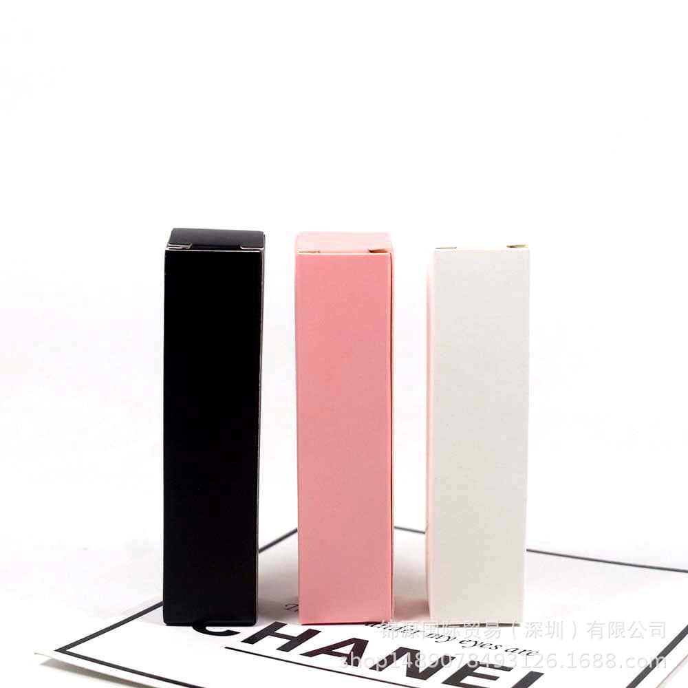 White lip gloss tube packaging paper box pink black DIY lip glaze lip gloss empty packaging box 22*22*92 gift box